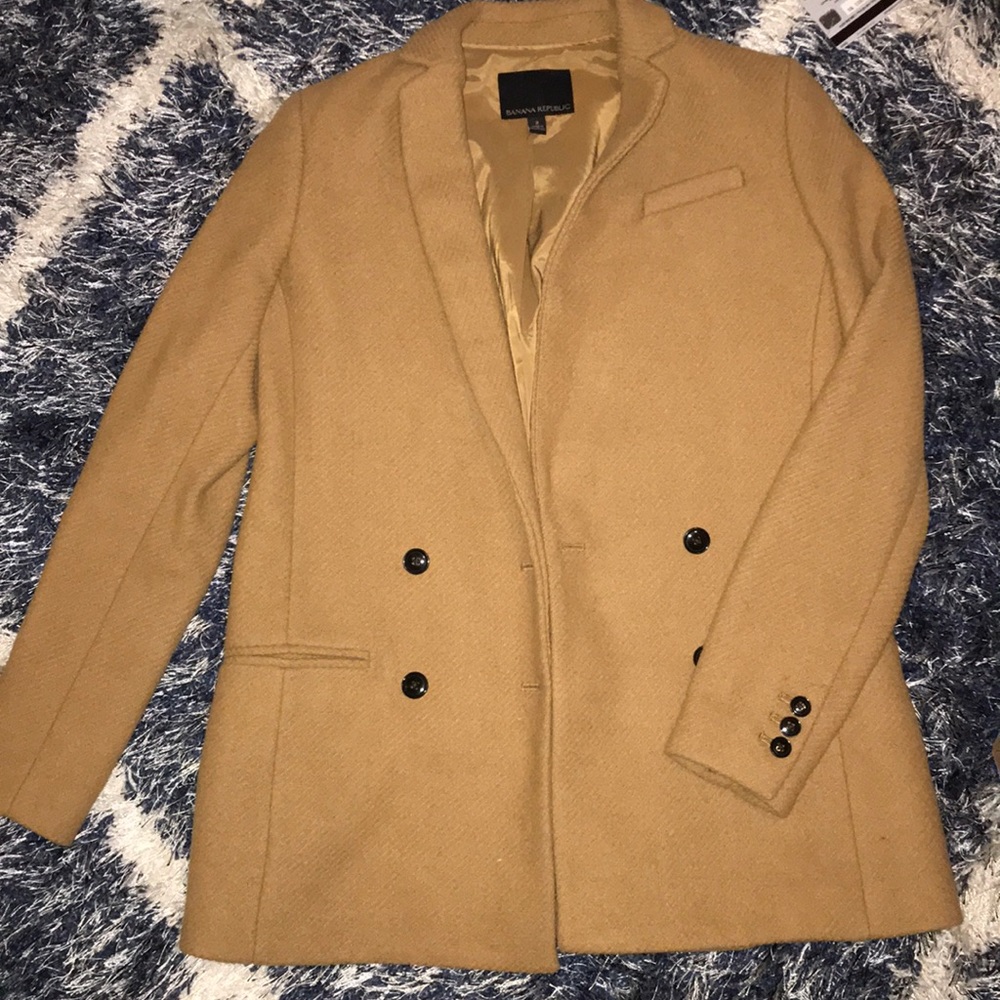 Banana republic tan pea coat